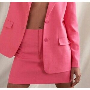 NWT Hot Pink Zara Tailored Structured Mini Skirt